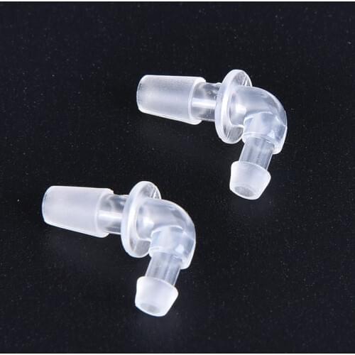 2PCS Transparent Hearing Aid Accessories Earphone Cord Tubing Connector Style Tubing Adaptor