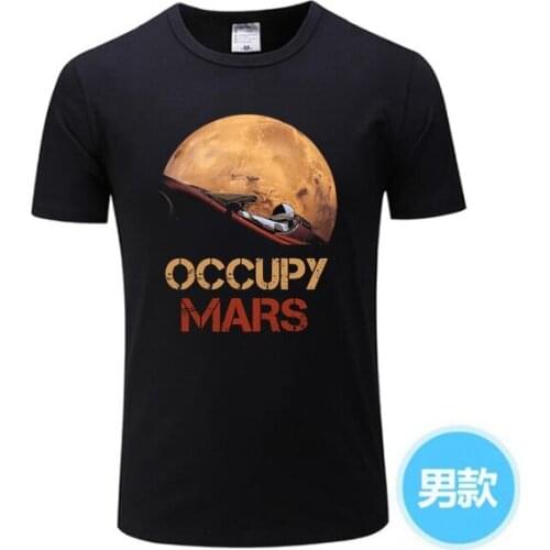 2020 Man Occupy Mars SpaceX Starman T Shirt Cool Man Elon Musk Space X Women T-Shirt Camiseta 3D Mens TShirt 15Color