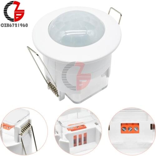 AC 220V PIR Motion Sensor Switch IR Infrared Body Induction Sensor Detectr LED Ceiling Downlight Control Switch 360 Degree