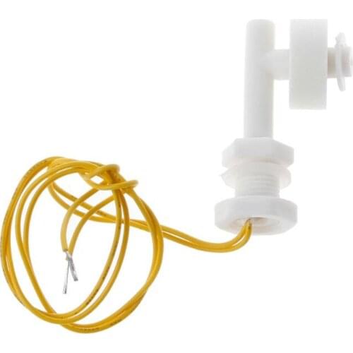 Water Level Sensor White PP Right Angle Float Switch Sense The Level Of Liquid