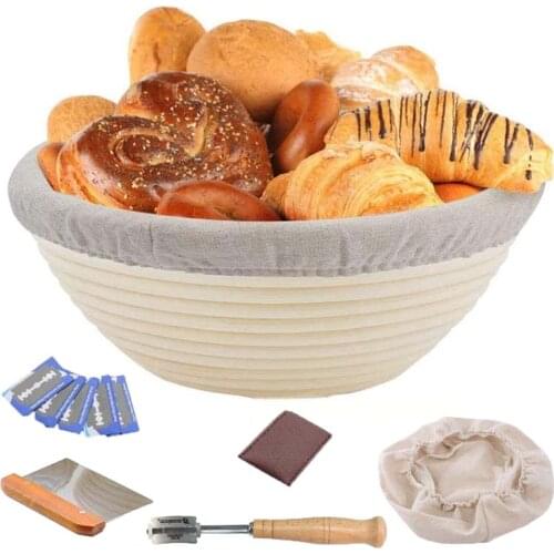 Country Bread Banneton Proofing Basket Nature Fermentation Rattan Basket Handmade Baking Bowl Dough Storage Container Wicker