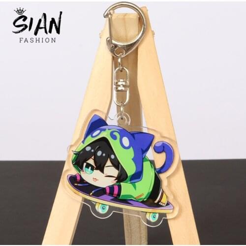 SAIN Anime SK8 the Infinity Keychain Cosplay Miya RekI Cute Acrylic Man key Chain for Car Keys Pendants Accessories Keyring Gift
