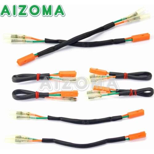 For Honda CBR VTR VT Shadow Kawasaki NINJA ZX ZR Z Turn Signal Indicator Blinker Wire Adapter Connectors Cable Plug Lead