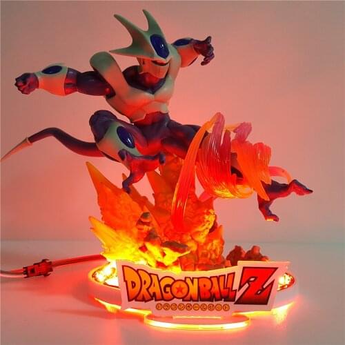 Dragon Ball Z Coora Anime Figure Cooler LED Set Lamp PVC Figurine DBZ Super Saiyan Figma Juguetes Collection Goku Statue Toys