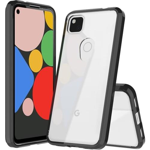 Hybrid Shockproof Cover Air Cushion Bag Case With Acrylic Crystal Clear Hard Back Shell For Google Pixel 4A / Google Pixel 4a 5G