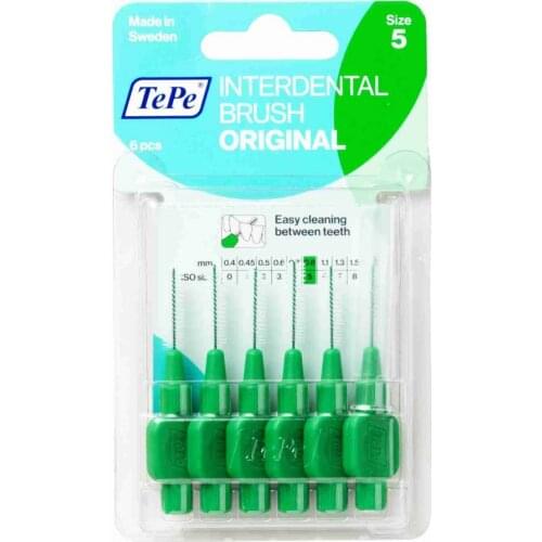 Crest Teeth Interdental Brush Blister 0.8mm Green 6 Pcs