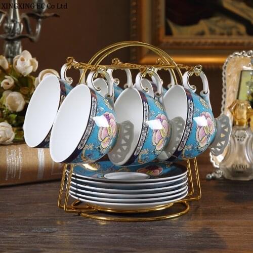 Emerald Coffee Cup Ceramic Phnom Penh Teapot Sugar Bowl High Quality Bone China Cup and Saucer Set Household Afternoon Tea Cup