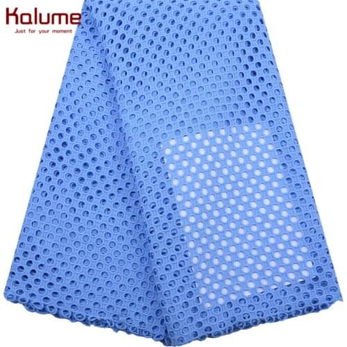Kalume African Lace Fabric High Quality Guipure Cord Lace Fabric Sews Nigerian Water Soluble Cord Lace Fabric For Dress F2134