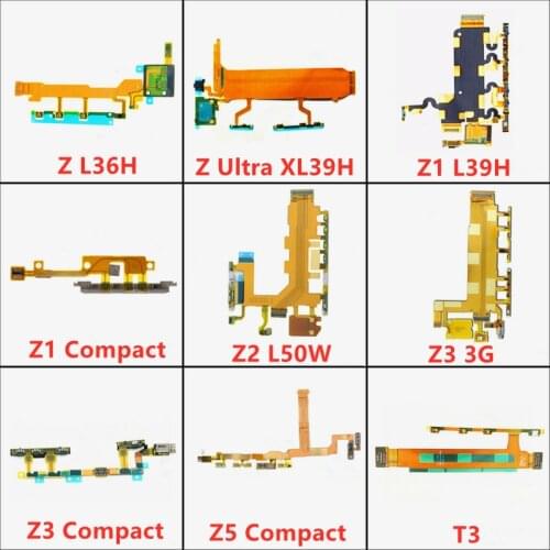 Power Switch on off Volume Button Key Button Flex Cable For Sony Xperia Z1 Z3 Z5 Compact Mini Premium Z2 M4 Aqua T3 T2 Z Ultra