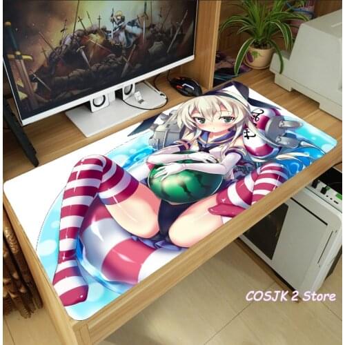 Anime Kantai Collection Shimakaze Amatsukaze Mouse Pad Thicken Laptop Gaming Mice Mat Table Keyboard Mat Playmat Decorative Gift