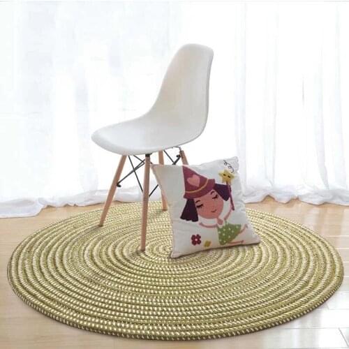 Table Round Carpets Knit Woven Saloon Computer Chair Yoga Rug Children Study Room Footcloth Prayer Mats