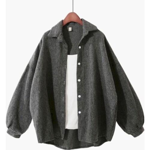 2021 Spring/Summer New Mens Womens Korean Jacket Brushed Cardigan Loose Thin Large Size Wild Shirt Long Sleeve Jacket Couple