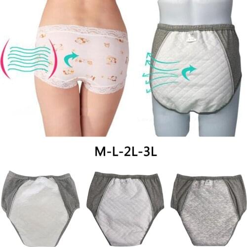 Mens Incontinence Underwear Regular Absorbency Reusable Washable Briefs Incontinent Pants for Elder Men Women
