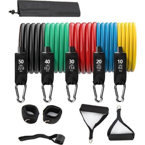 Resistance Bands Set Multifunctional Exercise Bands Portable Fitness Equipment for Musle Training Shape Body Yoga WHStore
