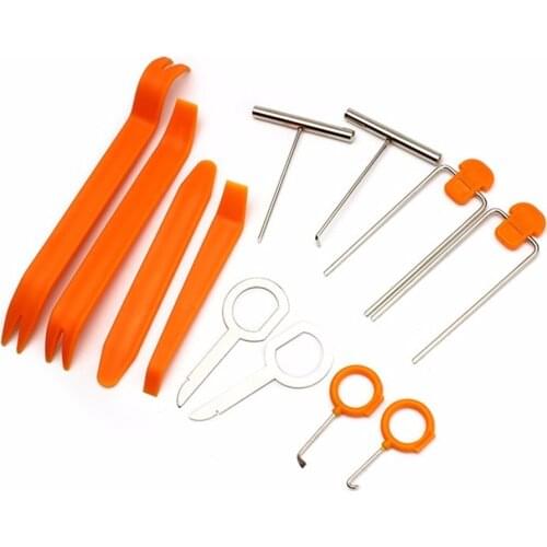 12Pcs Plastic Car Auto Door Radio Panel Trim Dash Audio Removal Installer Tool Kit Audio Disassembly Tool