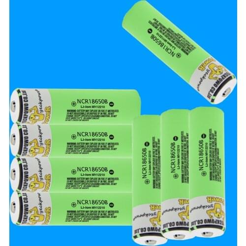 Ncr18650b YECKPOWO 18650 battery 3400mah li-ion batteries 3.7V rechargeable akkumulator pointed top 18650 charger fast delivery