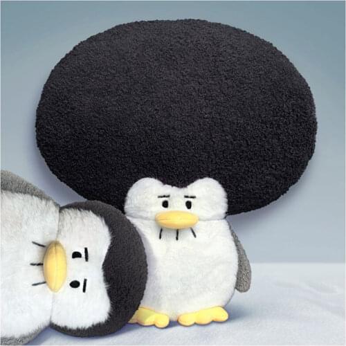 New Kenguin Plush Toy Cartoon Cute Afro Penguin Stuffed Toys For Christmas Birthday Gift Plushie 20/33CM