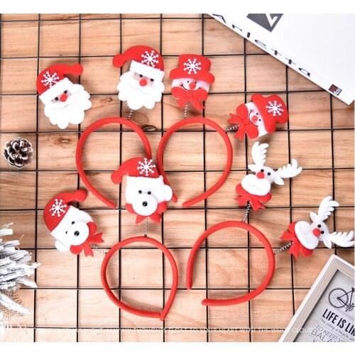 New Products Christmas Party Show Decorations Childrens Gifts Santa Claus Elk Head Buckle Antlers Headband