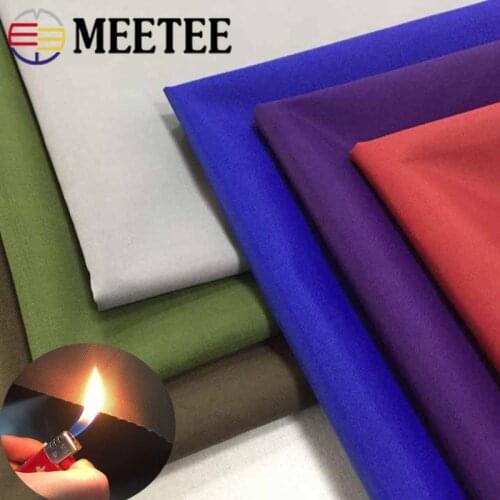 Meetee 50/100X150cm Thick 600D Fireproof Oxford Fabric Silver Plated Polyester Waterproof Carport Outdoor Flame Retardant Fabric