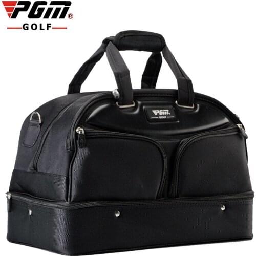 PGM authentic golf clothing bag mens double-decker all-black clothing bag super large capacity high-end ball bag
