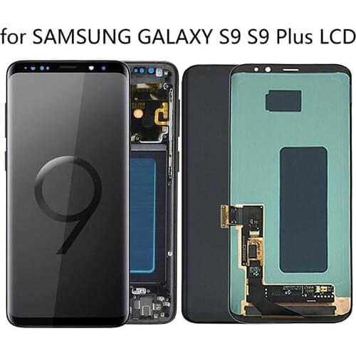 Original Super AMOLED For SAMSUNG GALAXY S9 S9 Plus LCD Touch Screen Digitizer Assembly Frame For SAMSUNG S9 LCD G960 G965