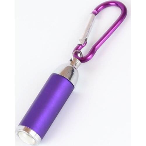 Mini Torch Keychain Pendant with battery led Zoom flashlight Car Key Chain Ring Pocket Creative Mountaineering buckle gift