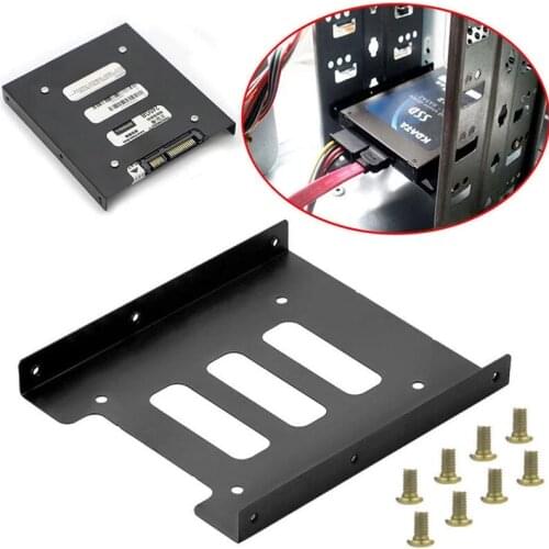 Useful 2.5 Inch SSD HDD To 3.5 Inch Metal Mounting Adapter Bracket Dock Screw Hard Drive Holder For PC Hard Drive Enclosure