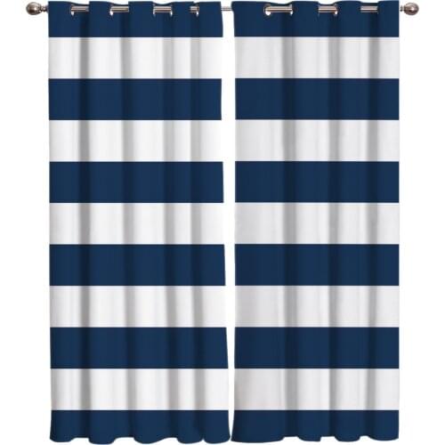 Striped Blue And White Window Treatments Curtains Valance Room Curtains Large Window Window Curtains Window Blinds Curtains Bath