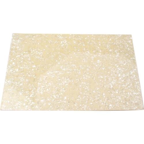 Blank 44x29x0.2cm Scratch Plate Pickguard Sheet PVC Cream & Pearl Pearloid for Acoustic Guitar Accs