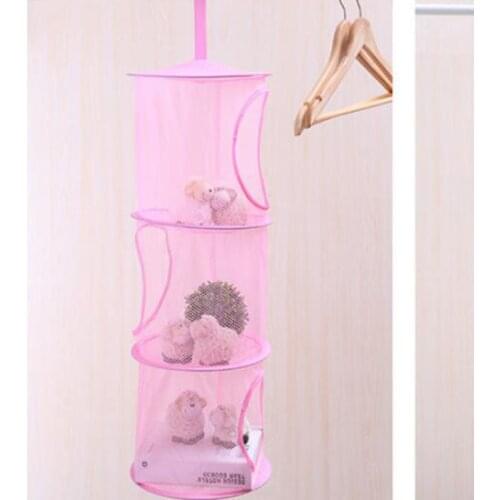 New Hanging Basket Quality Breathable Bag Cabinet Hanging Basket Mesh Hanging Cage Folding Three-Layer Underwear Drying Basket