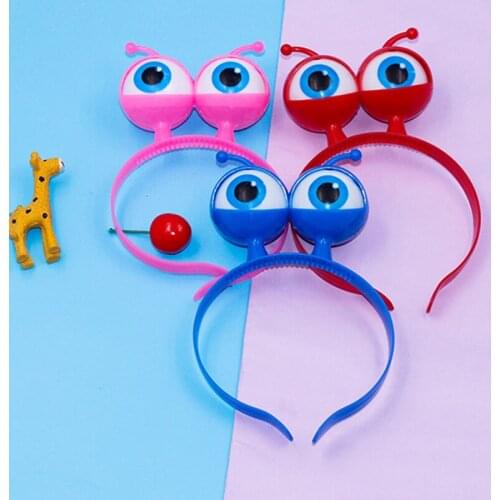 LED Eyeball Alien Hair Bands Light Up Novelty Headwear Halloween Costume Party Hair Accessories Cute Design Durable Hair Ties