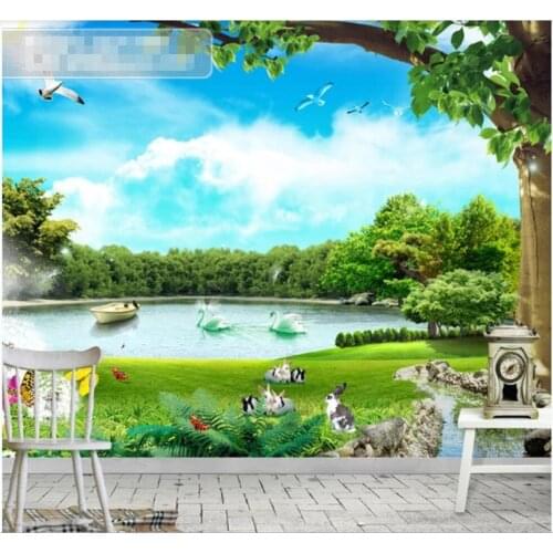 Xuesu Fresh scenery mural living room bedroom custom wallpaper 8D waterproof wall cloth
