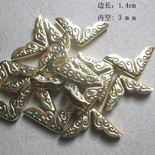 Hardcover Books Corners, 14mm Imitation Gold ,Thickness 3mm 100pcs/lot, DIY Book Angle Accessories