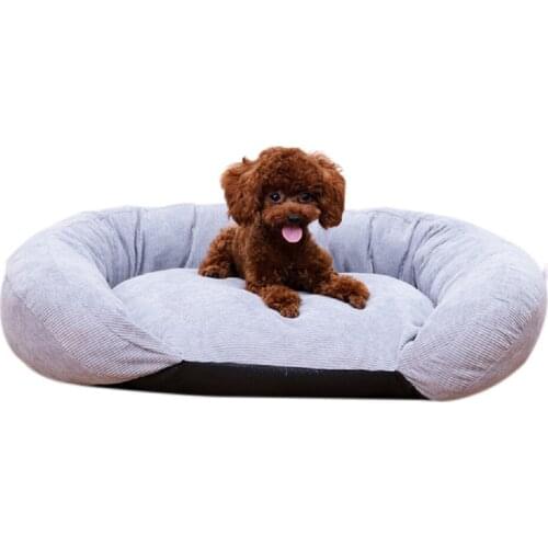 Pet mobilization corduroy dog mat spring net red new pet kennel small and medium-sized dog bed pet supplies kennel