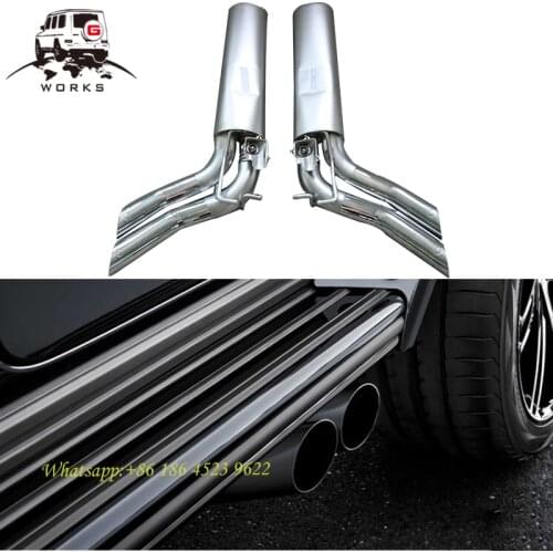 W464 B design exhaust system with valve for 2019y g wagon G63 G500 exhaust tips W463A mufflers