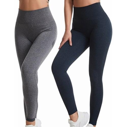 Women Gym Yoga Seamless Pants Sports Clothes Stretchy High Waist Athletic Exercise Fitness Workout Leggings Activewear Pants