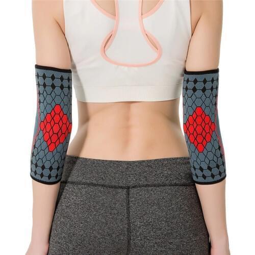 1 PCS 3D Weaving Knitted Elbow Sleeves Brace Jacquard Type Basketball Running Pressurize Arm Elbow Protectors Safety Tennis