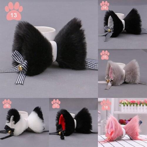 1PCS Costume Accessories Fluffy Fox Ear Cosplay Hair Clips Party Performance Plush Cat Animal Furry Cat Ears Hairpins