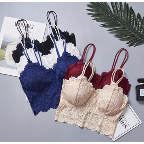 2021New Arrival Women Push Up Wireless Lace Bra Top Women Plus Size Bralette Underwear Lingerie Full Cup