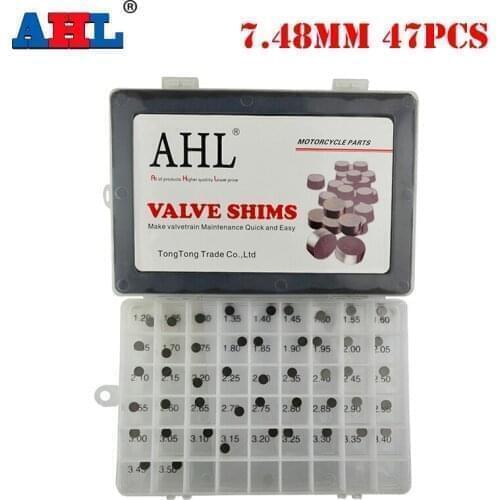 47pcs Motorcycle Parts Adjustable 7.48mm Valve Shim Kit For YAMAHA YZF-R1 WR250F YZF-R6 YZ250F YZF600R YZF750R YZF1000 FZR600R