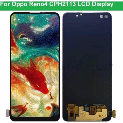 6.4''original For Oppo Reno4 CPH2113 LCD Display Screen+Touch Panel Screen Digitizer For oppo reno 4 lcd with touch panel