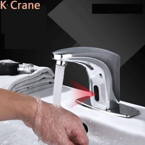 Touchless Faucet Infrared Motion Sensor Tap Bathroom Single Cold Automatic Grifo Basin Sink Deck Mounted Faucets Smart Torneira
