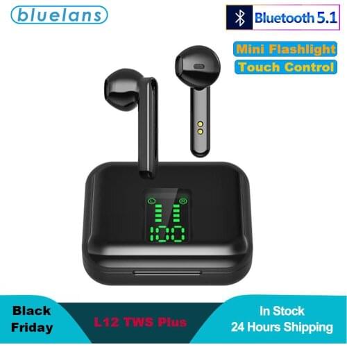 L12 Bluetooth Earphones True Wireless Earphone 5.1 TWS in-Ear Earbuds Waterproof Mini Charging Case Stereo Sound Sport Earpiece