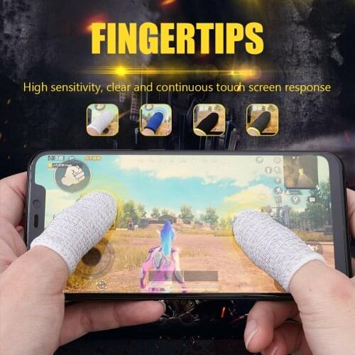 Game Controller Finger Cover Sweat Proof Non-Scratch Sensitive Touch Screen Gaming Finger Thumb Sleeve Gloves for PUBG Mobile