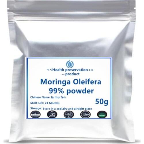 Pure Natural Moringa Powder extract flat tummy tea with seed oil for face cold pressed plant leaves organic moringa leaf powder