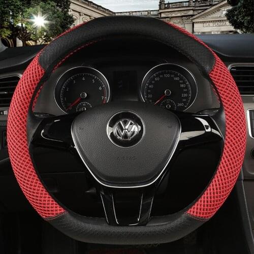 D Shape Car Steering Wheel Cover PU Leather For Nissan Qashqai J11 Nissan X-trail T32 Golf 7 Tiguan 2019 2020 Kia Optima K5 2021