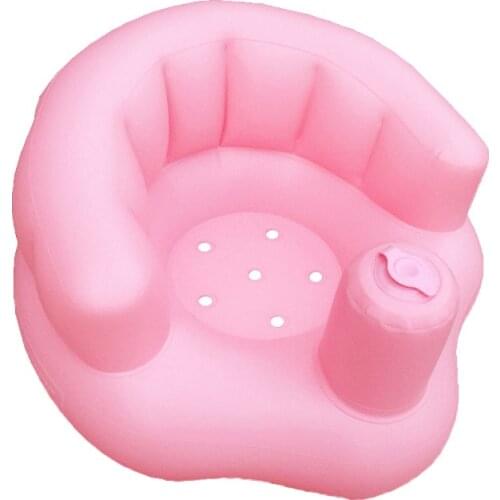 Inflatable Bath Stool Baby Learn to Sit Chair Infant Learn Stool