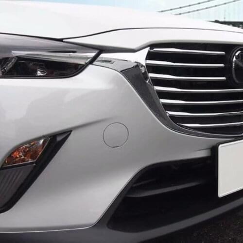 For Mazda CX-3 CX3 2015-2017 2018 2019 2020 ABS Chrome Front Grille Grill Molding Cover Trim Car Styling Exterior Accessories
