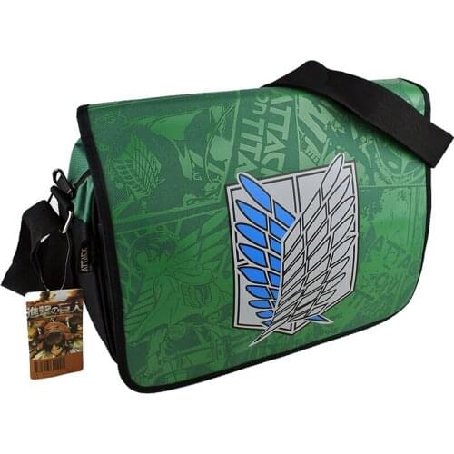 E-Mell FAIRY TAIL Attack on Titan Touhou Project Tokyo ghoul Miku Sao Anohana Haikyu Single shoulder Message Nylon bag