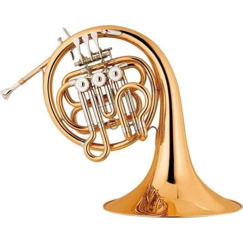 Popular grade gold lacquer 3-key small French horn